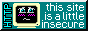 animated CRT with nervous face: this site is a little insecure